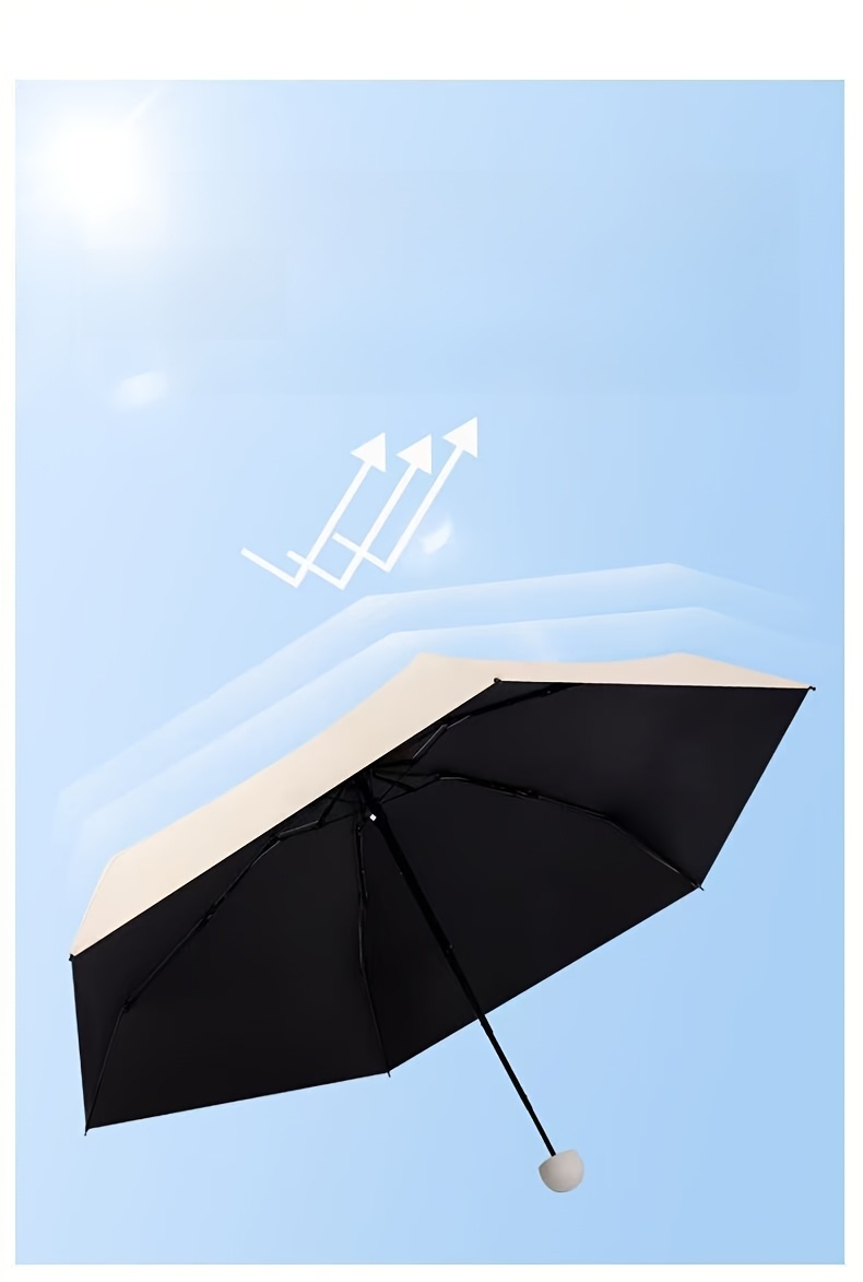 Un ensemble de deux parasols pare-soleil pour couple - Élégants et portables, conception pliante manuelle, livrés avec un étui capsule de rangement, adaptés à toutes les saisons, disponibles en trois options de couleurs