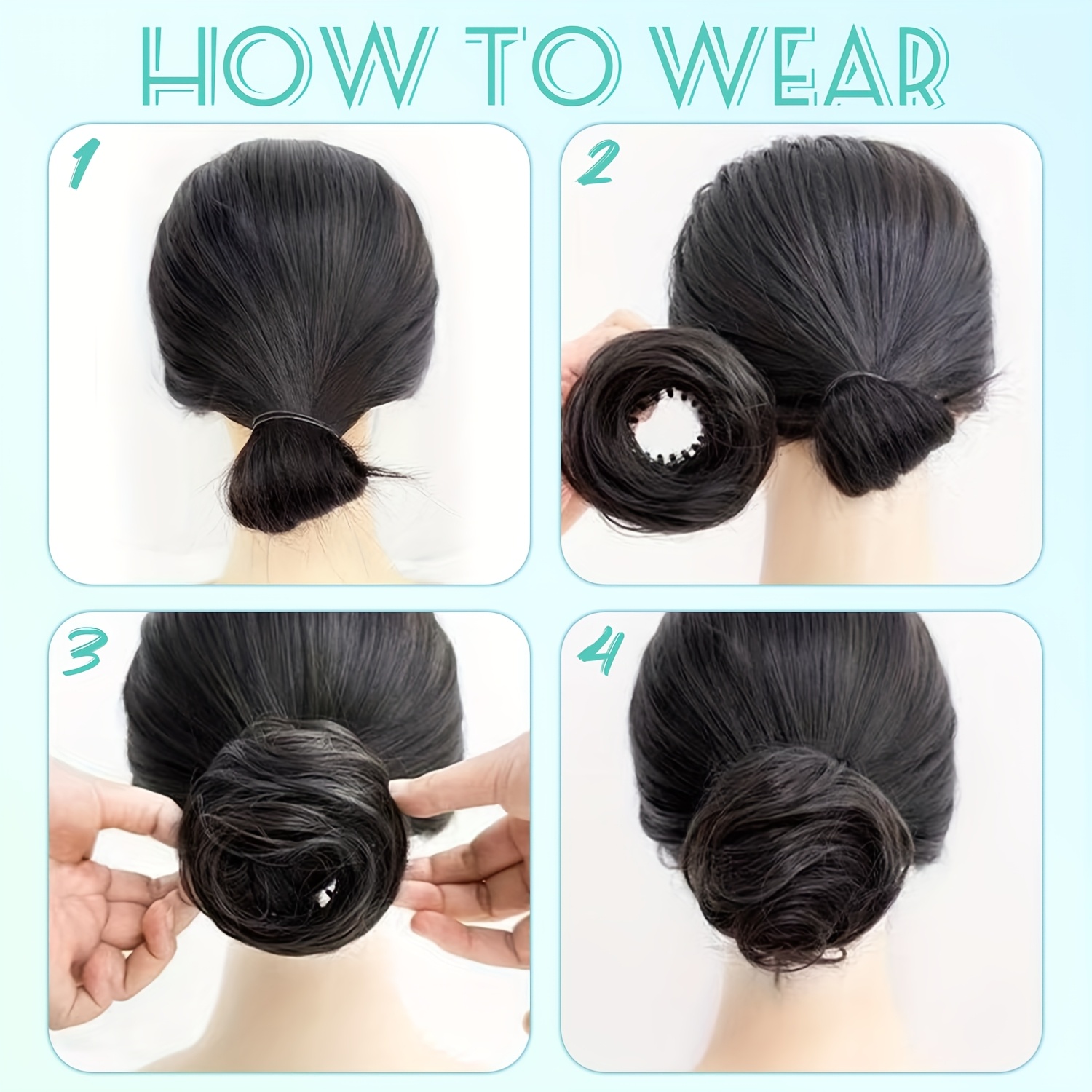 messy bun hair piece womens free contraction hair coiling suitable hair wig for women suitable christmas party cosplay Product details 1