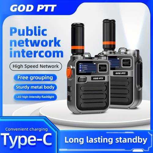 a worldwide walkie talkie that supports 2g to 5g all bands offering communication up to 5000 km it with a sim card that monthly features night smart noise cancellation