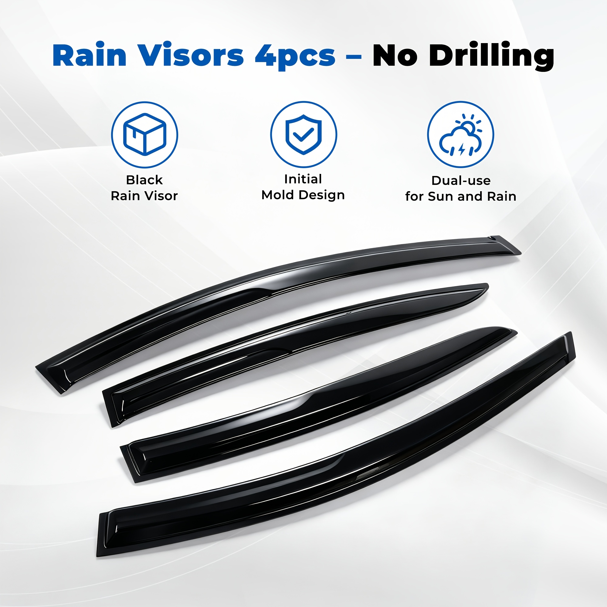 TEMU Window Visor For For Elantra Jdm 2017-2019 Shade Rain Guard Vent Deflector