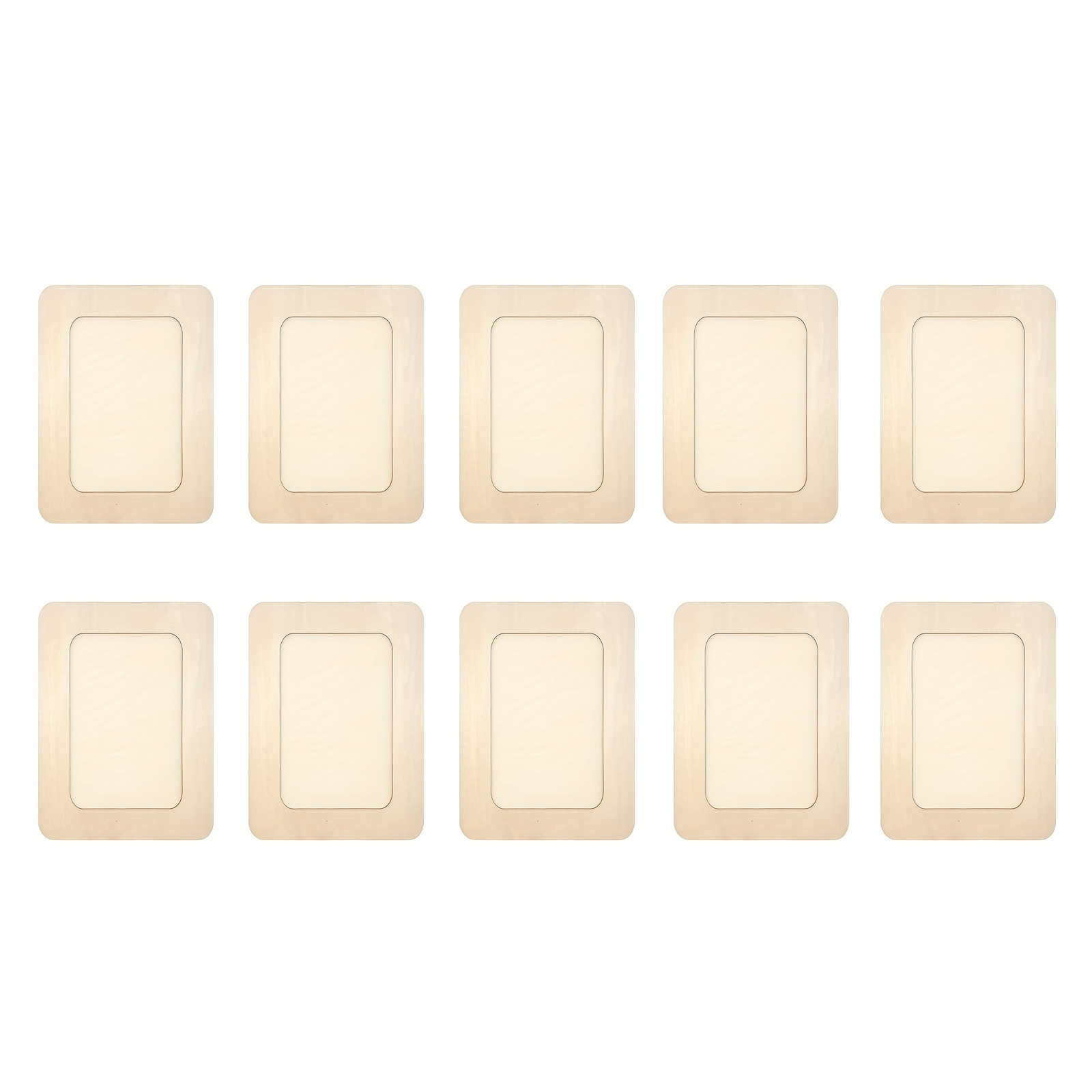 TEMU 10pcs Diy Wooden Picture Frames, Unfinished Solid Wood Photo Picture Frames For 4 X 6in Photos, Standing Wooden Picture Frame For Crafts, Diy