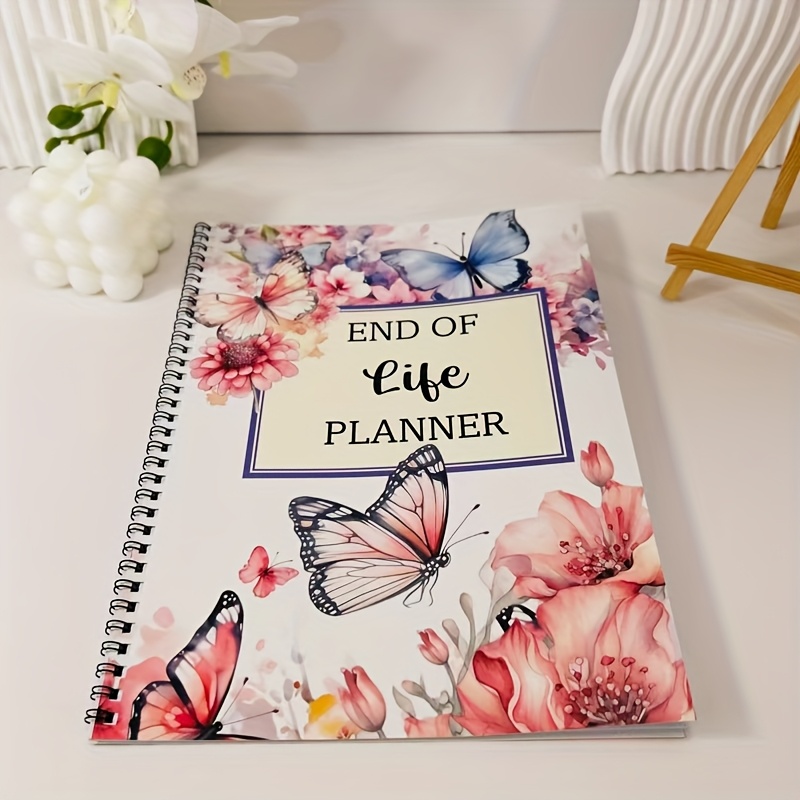 

End Of Life Planner Notebook - Vintage Floral & , To End-of-life Wishes & , , Essential Supply, Daily Journaling|whimsical |quality Paper Material, End Of Life Planner Book