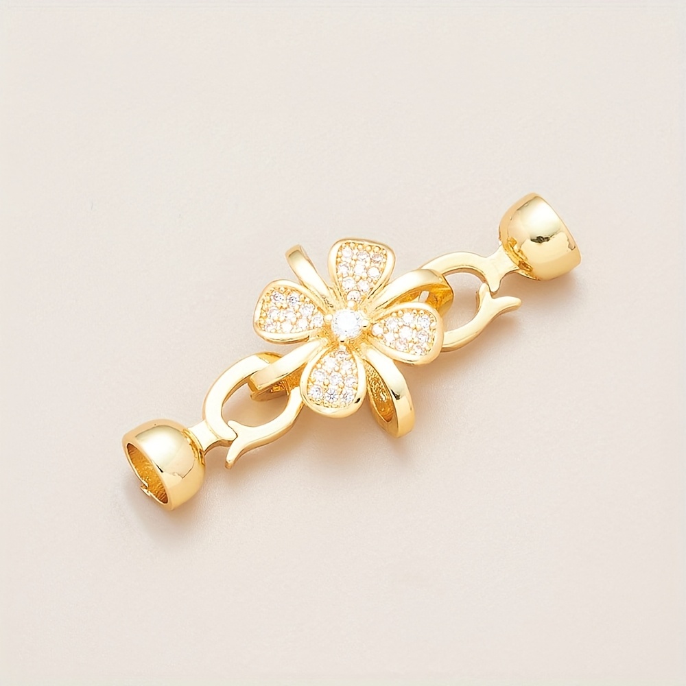 1pc Copper With 18k Golden Plating, Clasp, Clasp, Bracelet End Clasp, Link Clasp For Handmade Making And Accessories