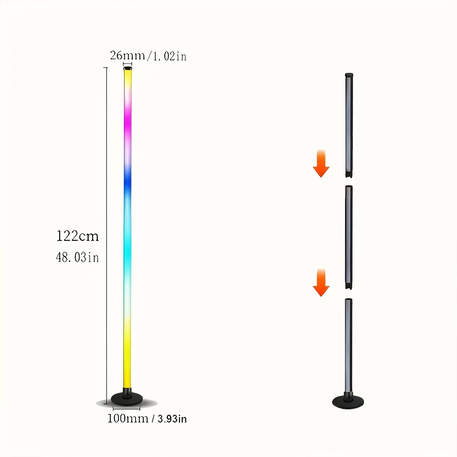 Smart RGB Floor Lamp with App & Remote Control