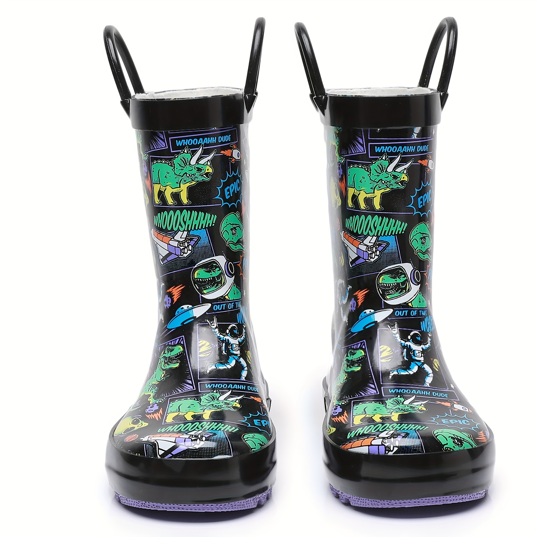 Boy's Trendy Rain Boots Adorable Cartoon Character's - Temu Canada