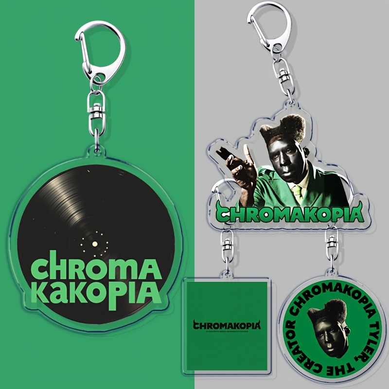 

Chromakopia Rapper Keychain - Acrylic Music Album Charm For Bags & Backpacks, Fashionable Lobster Clasp Accessory, Perfect Gift For Music Lovers