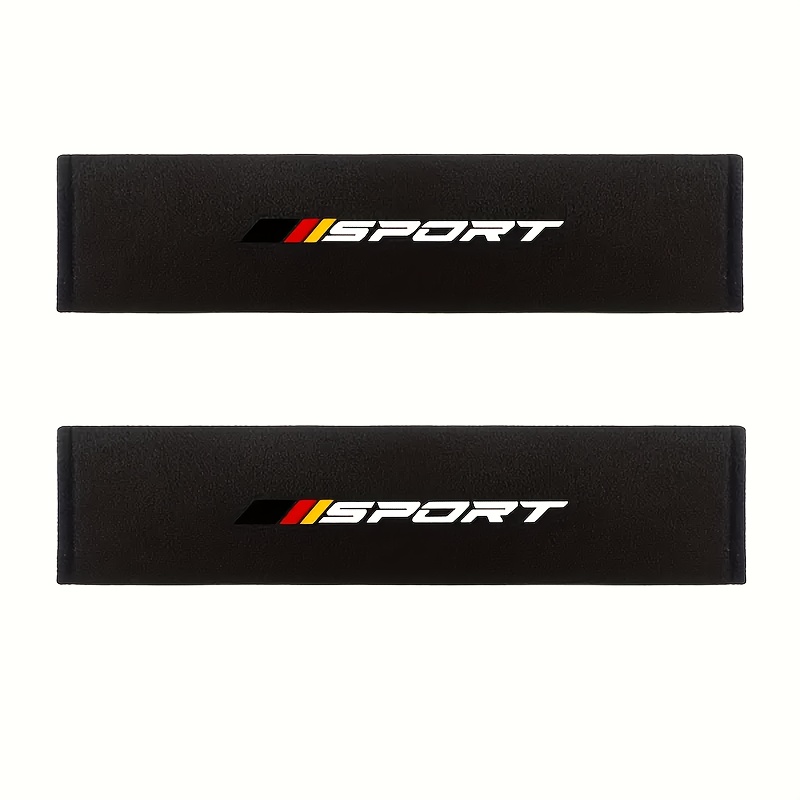Image of 2pcs Heavy Duty Seat Belt Shoulder Pads, Ergonomic Soft Non-slip Cushion, Anti-pinch Cover, Durable Fabric For Truck Suv Car Interior Upgrade