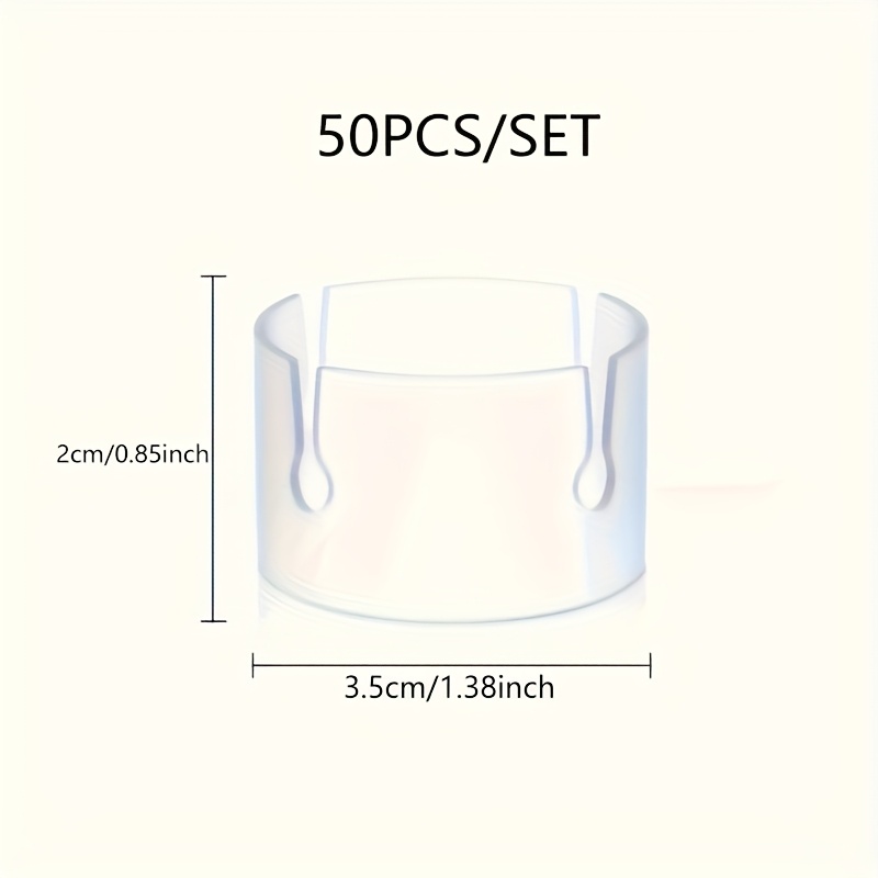 E-shop 50er-Pack Transparente Plastik-Ballonringe, Langlebiges PP-Material, Praktische Clip-Verbinder, Keine Stromversorgung Nötig, Inklusive Gängige