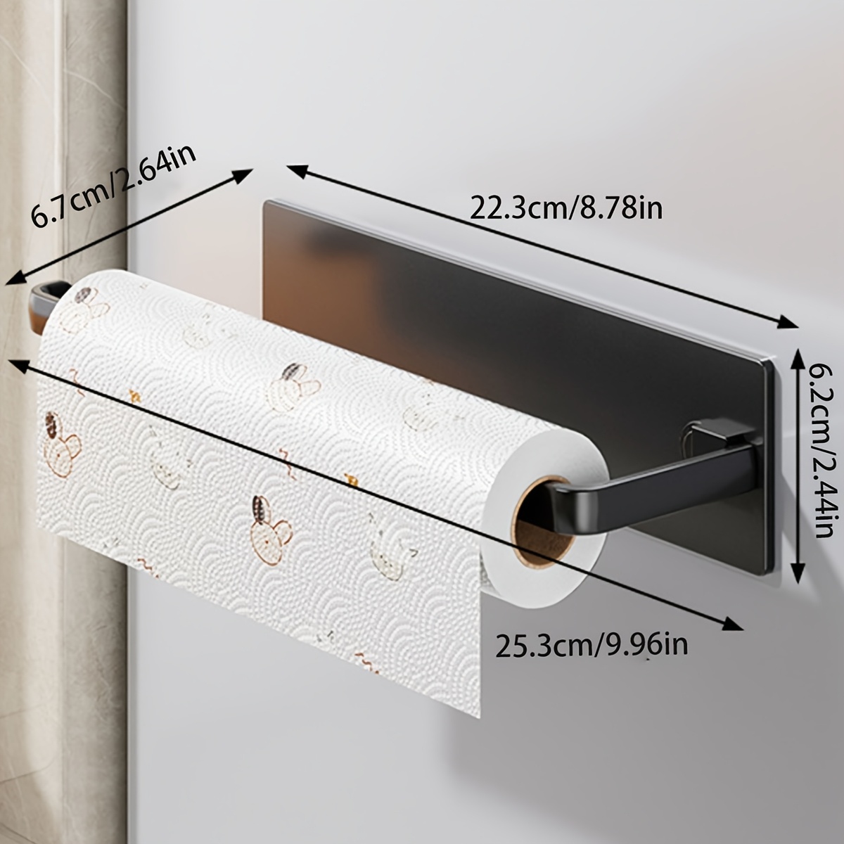 1pc paper towel holder contemporary kitchen towel holder made from sturdy plastic no drill installation space saving and     commercial and home settings