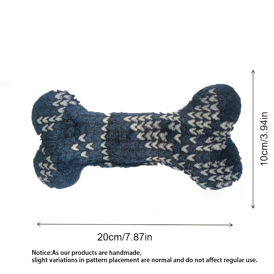 TEMU New Geometric Pattern Simulated Dog Bone Training Supplies, Pet Wear-resistant And Vocal Items, Suitable For Small To Medium Dogs, Interactive