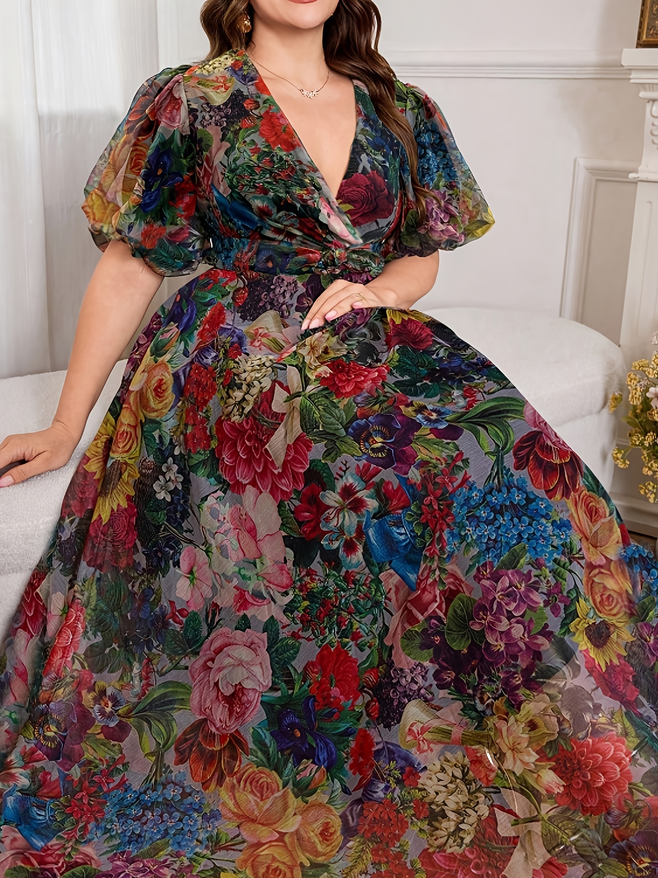 ankle length dress sold on Temu United States