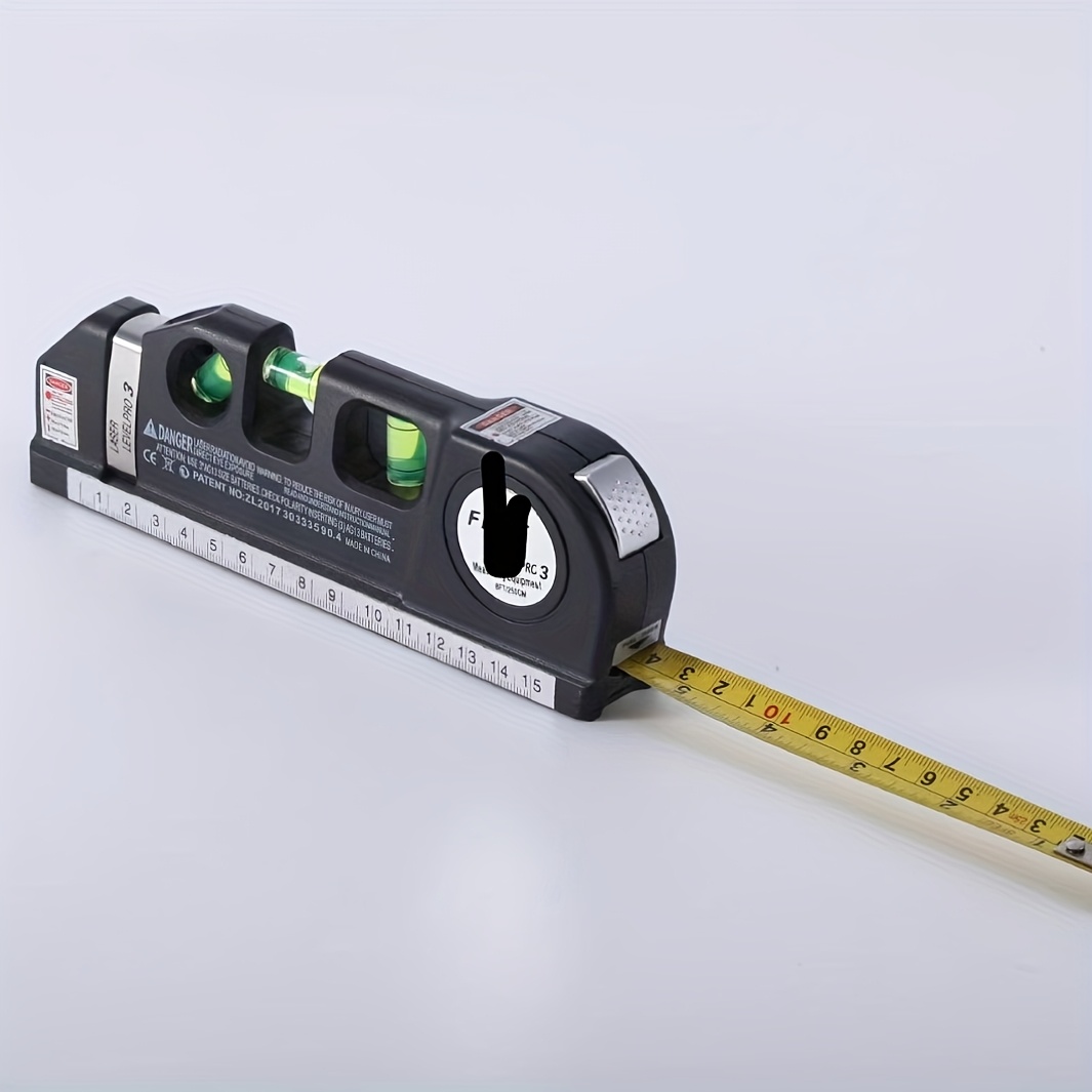 multi functional laser level protractor   right angle line marking tool with bubble vial battery powered for construction carpentry home decoration construction leveling device userfriendly design   details 4