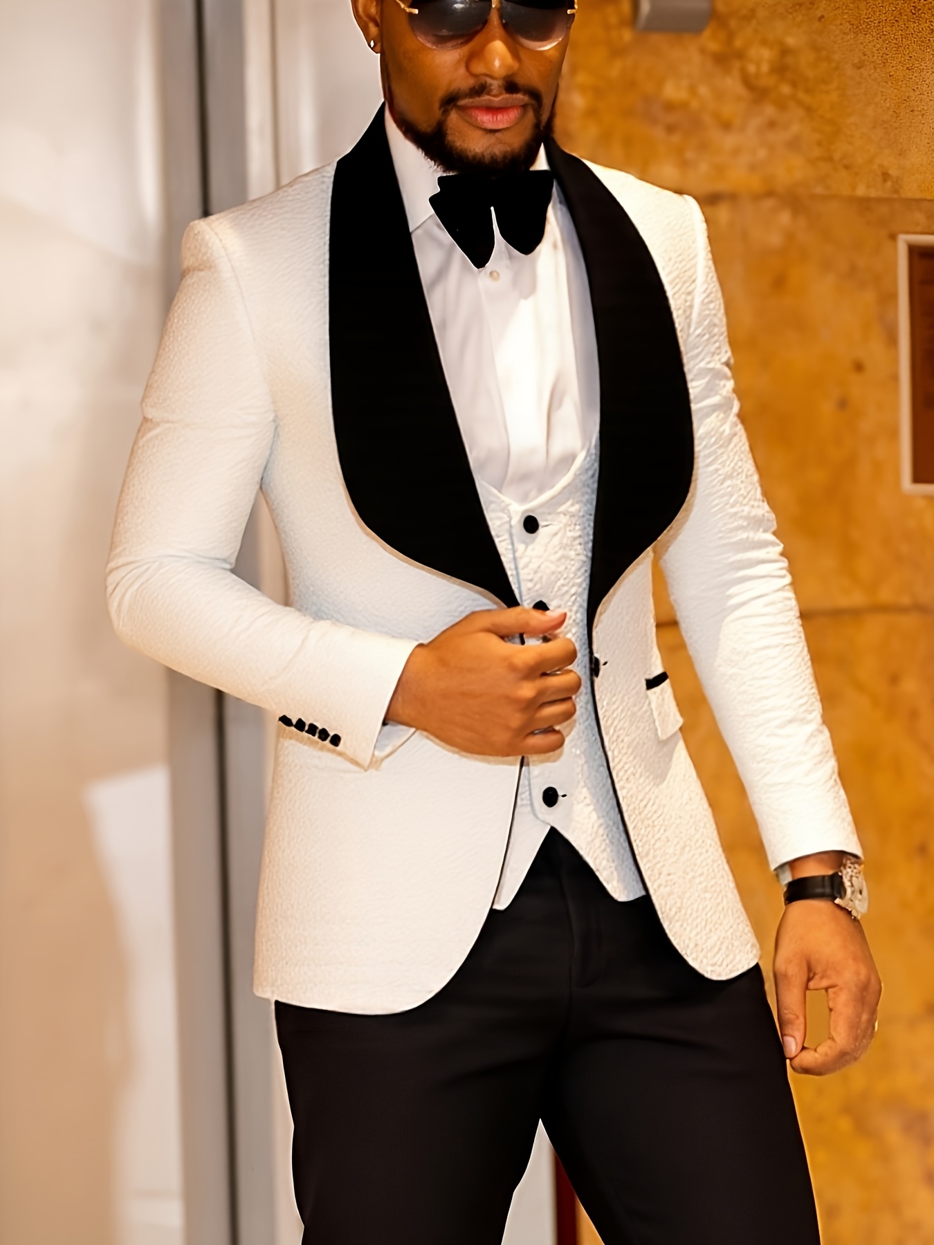 mens suits 2pcs fit bling glitter tuxedo for homecoming outfit