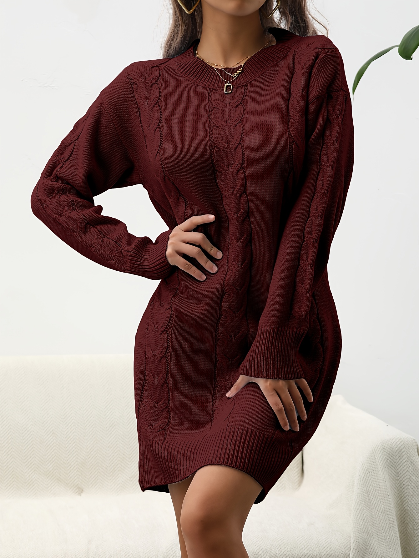 loose fitting sweater dress English Factory main image 1