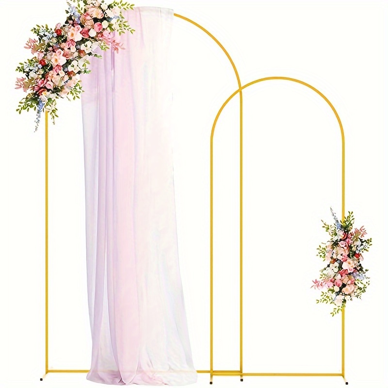 

2pcs/set Metal Arch Backdrop Stand, Arch Stand, Garden Floral Balloon Arch Decoration, Square Arched Frame For Wedding Birthday Party Graduation Ceremony Decoration, Party Pack, Wedding Decorations