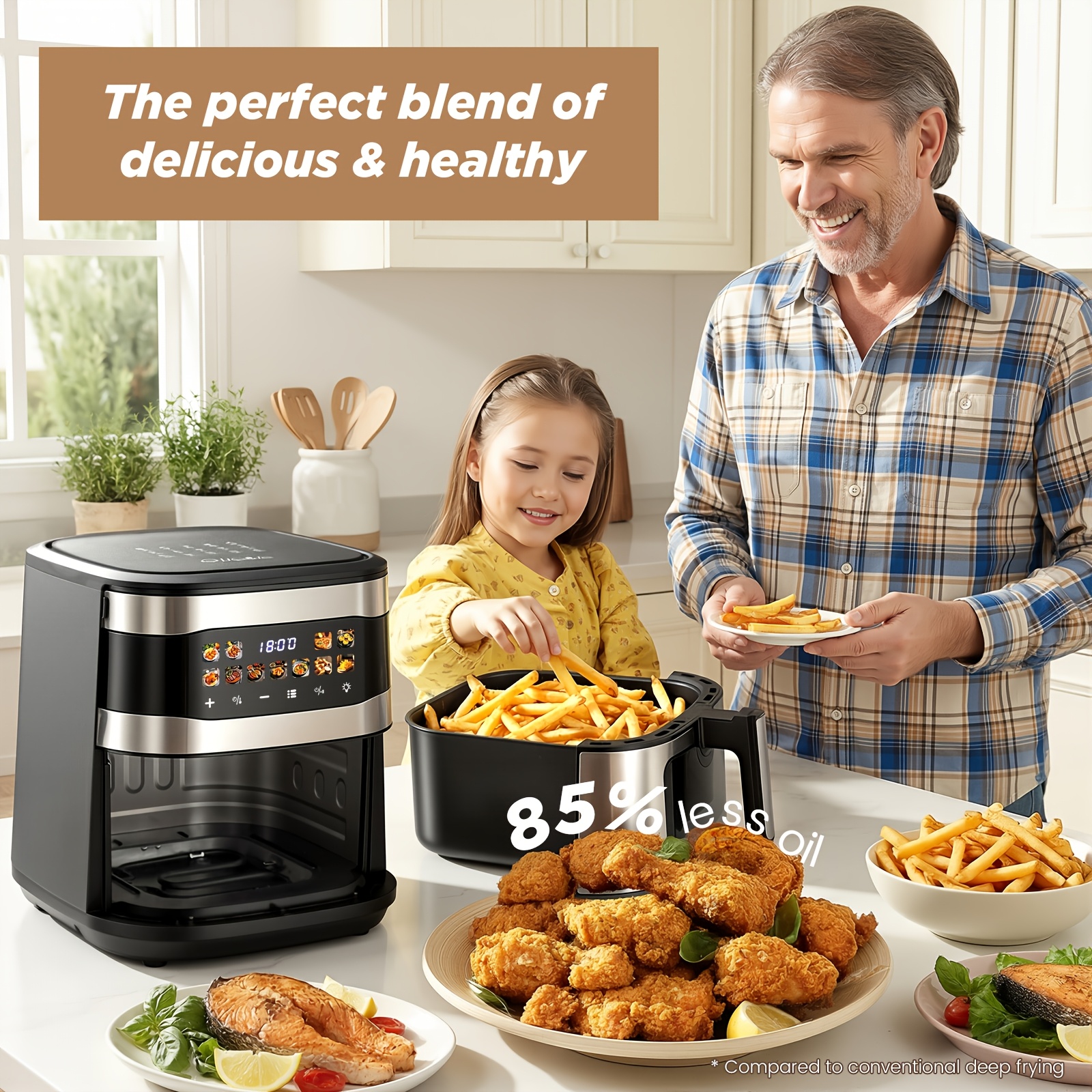 11L XXL Airfryer, 11-in-1 Heteluchtfriteuse Oven