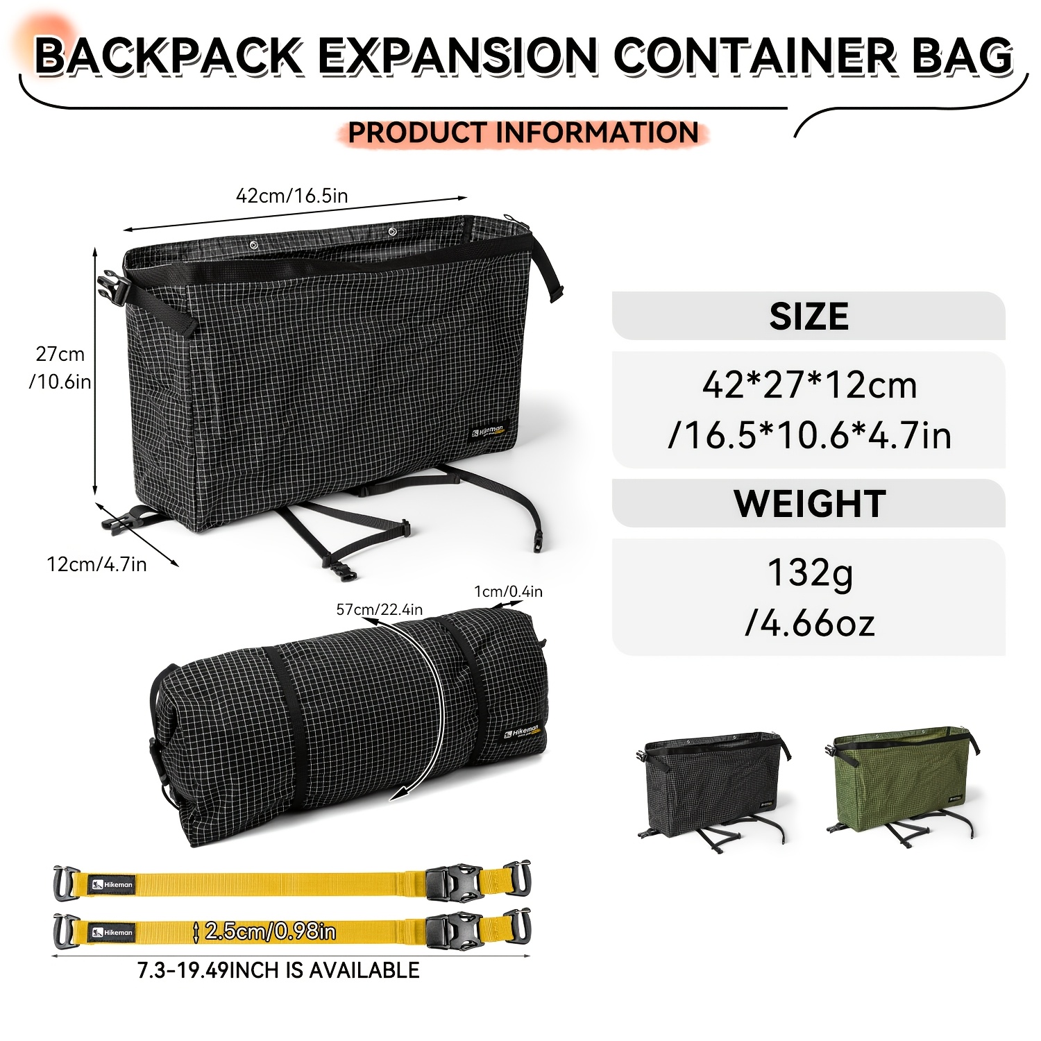 HIKEMAN Outdoor Backpack Extension Storage Bag