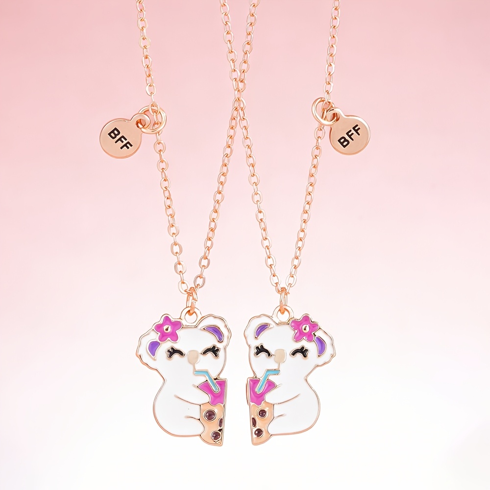 2pcs Koala Pendant Necklace BFF Set for Girls