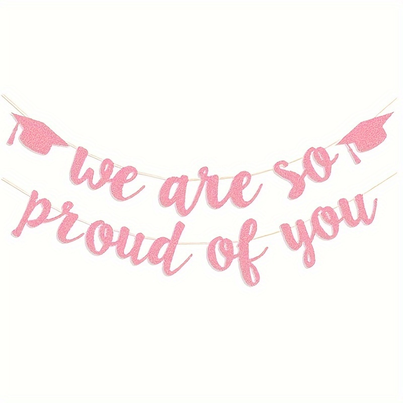 Golden Glitzer-Banner 'Congrats Grad' – Party-Deko Für Abschluss, Hochzeit, Ruhestand, 15-teilig