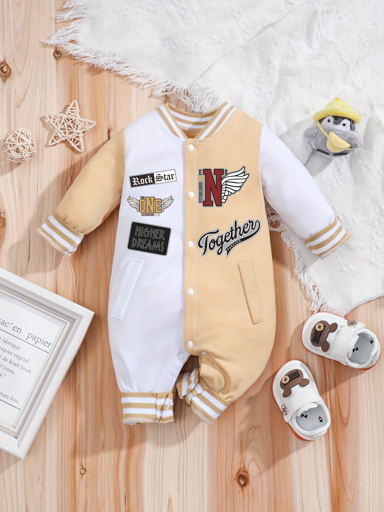 baseball baby clothes sold on Temu United States