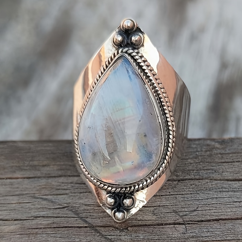 Copper Droplet Ring for Women's Holiday Parties