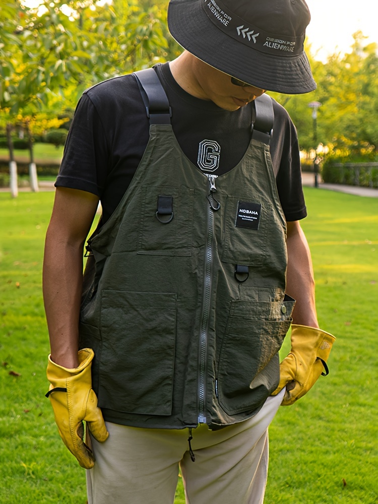 Cargo Vest Jacket for Men Quick Drying Waistcoat Outdoor Work