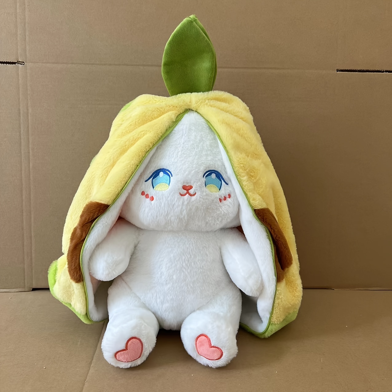 cuddly avocado bunny plush toy soft polyester sleeping pillow in   details 6