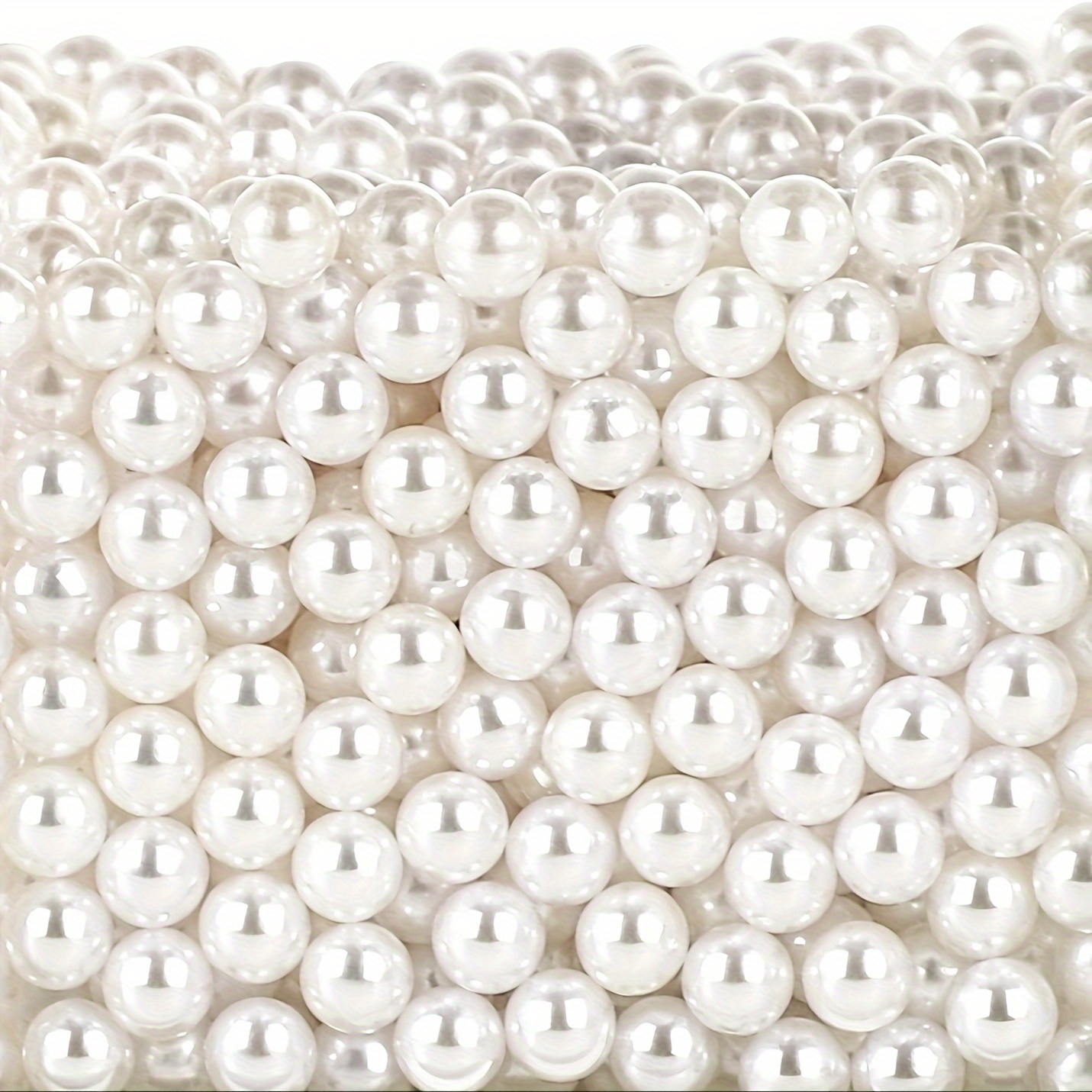 

1300pcs, Vase Fillers Pearls, 6mm/0.23in Faux Plastic Pearls For Crafts No Hole, Decorative Bulk Filler Beads For Home Centerpiece, Makeup Brush Holder, Wedding Candles, Table Scatter