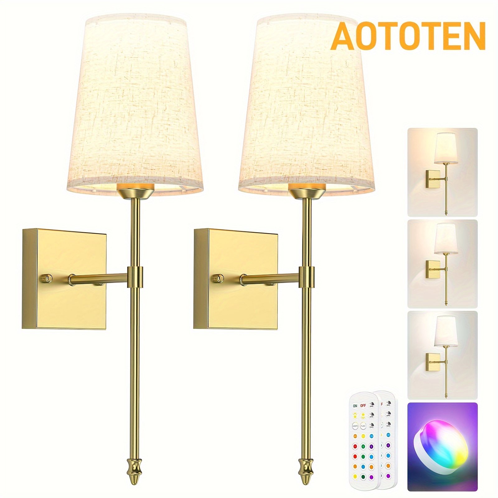 

Long Pole Copper Plated + Cloth Cover/wall Lamp E26 (two Packs) + Rgb/cct Ice Hockey Charging Model