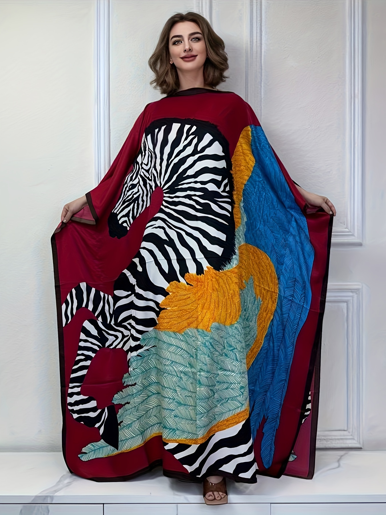 fashion popular printed kaftan - Temu Kuwait
