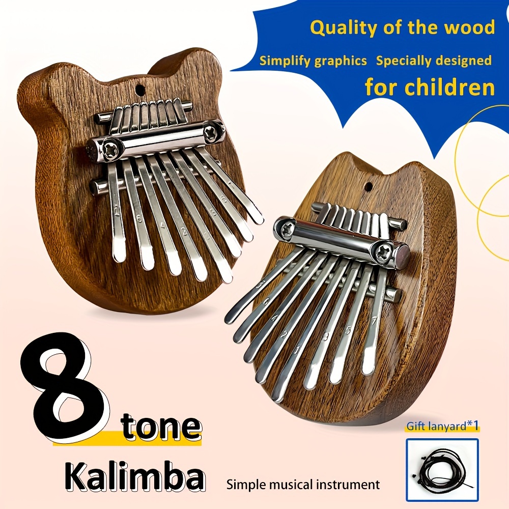 

8 Key Mini Kalimba Finger Thumb Musical Goods Accessory Pendant Christmas Thanksgiving Gift