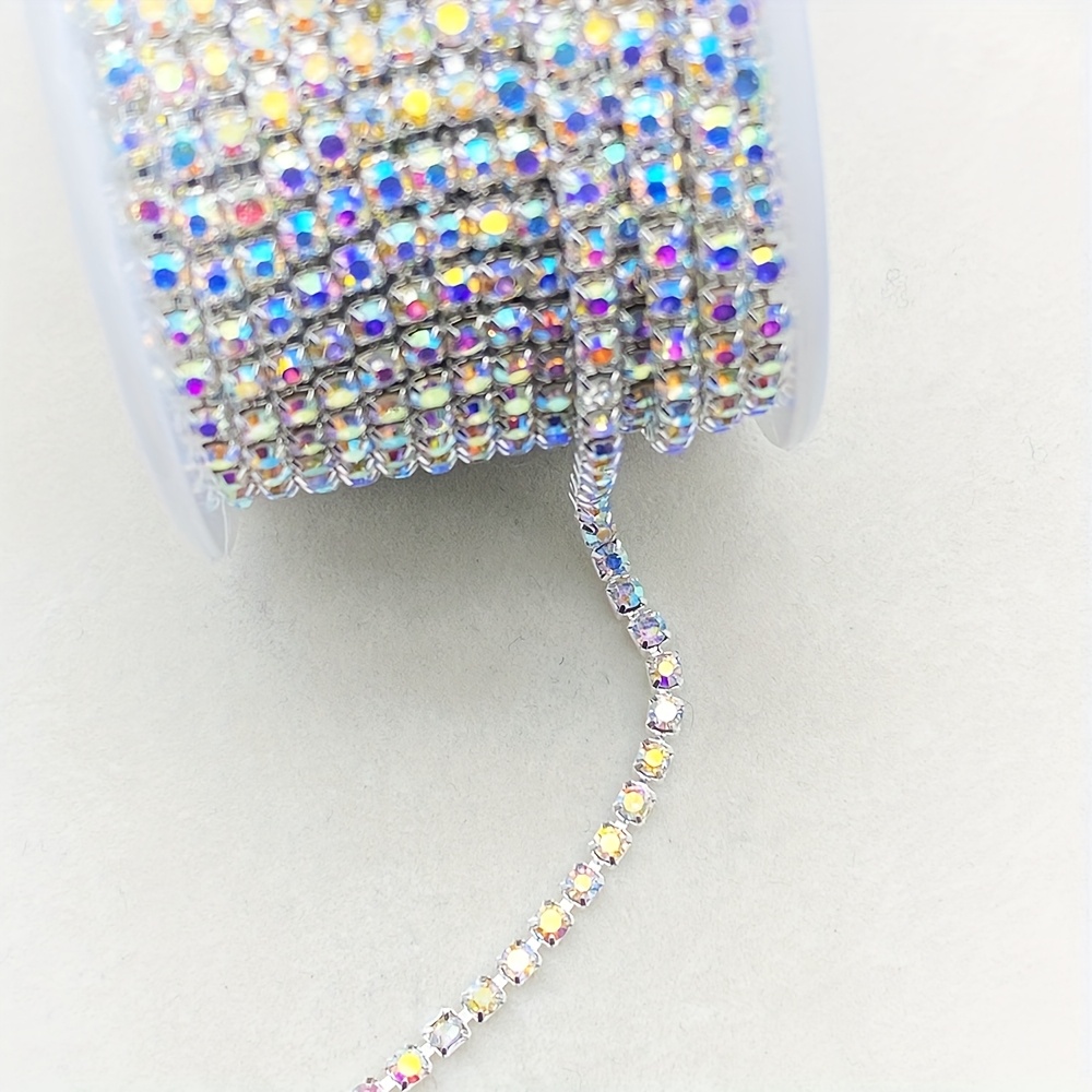 A 2-yard Rhinestone Chain For Trim, Hand-sewn Apparel, Shoes, Hats, Bags, And Packaging Decoration