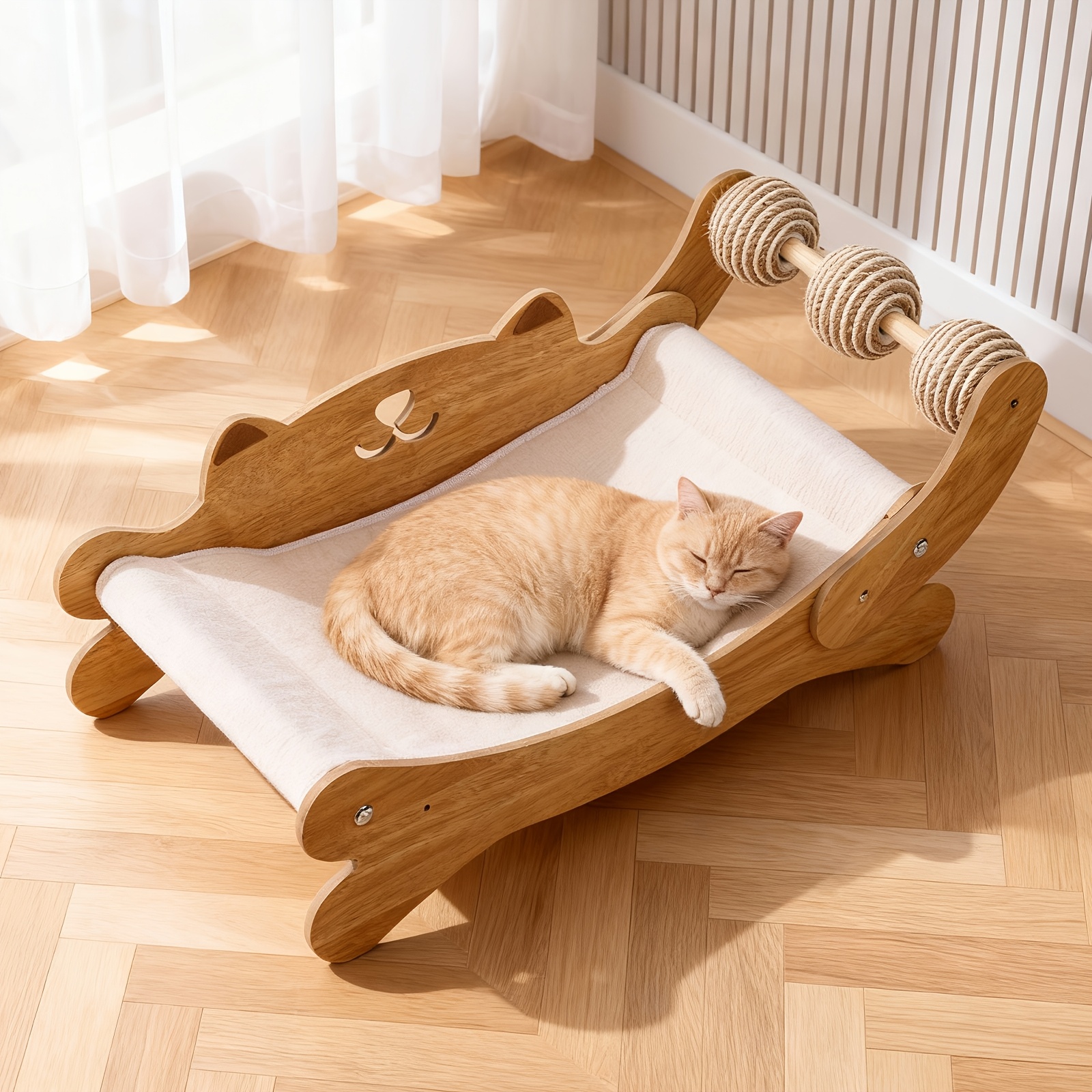 E-shop Extra Große Katzenkratzbaum Liege | Mit Kratzmatte und , Multifunktionales Haustierzentrum, Komfortables Sisalseil Material, Robuste Struktur,