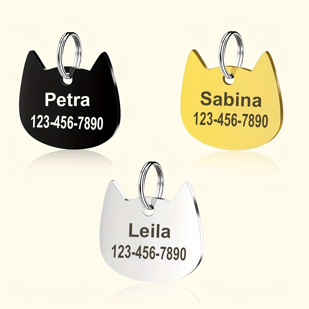 

Personalized Steel Cat , Engraved Cat's & Phone -lost Cat Id Pendants
