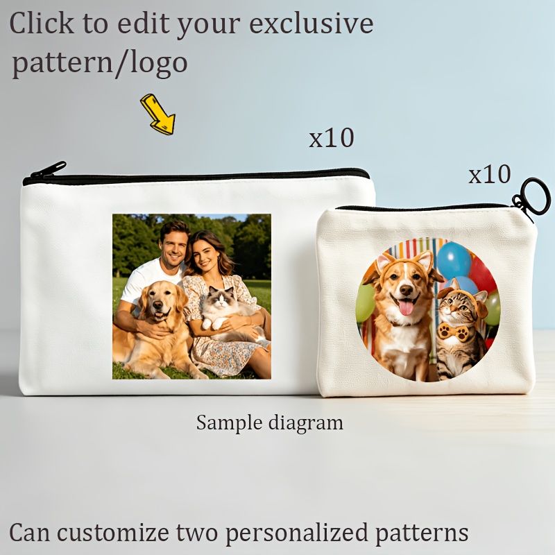 TEMU Set de Bolsos para Mujer 20 piezas con Foto/Logo Personalizado, Set de Bolsos para Mujer Personalizable con Cualquier //Logo, Bolsa de y de Tela