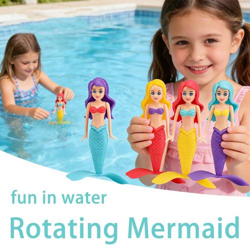 spinning mermaid pool and bath toys for girls multi piece party mermaid toys with random colors summer underwater mermaid birthday party supplies gifts