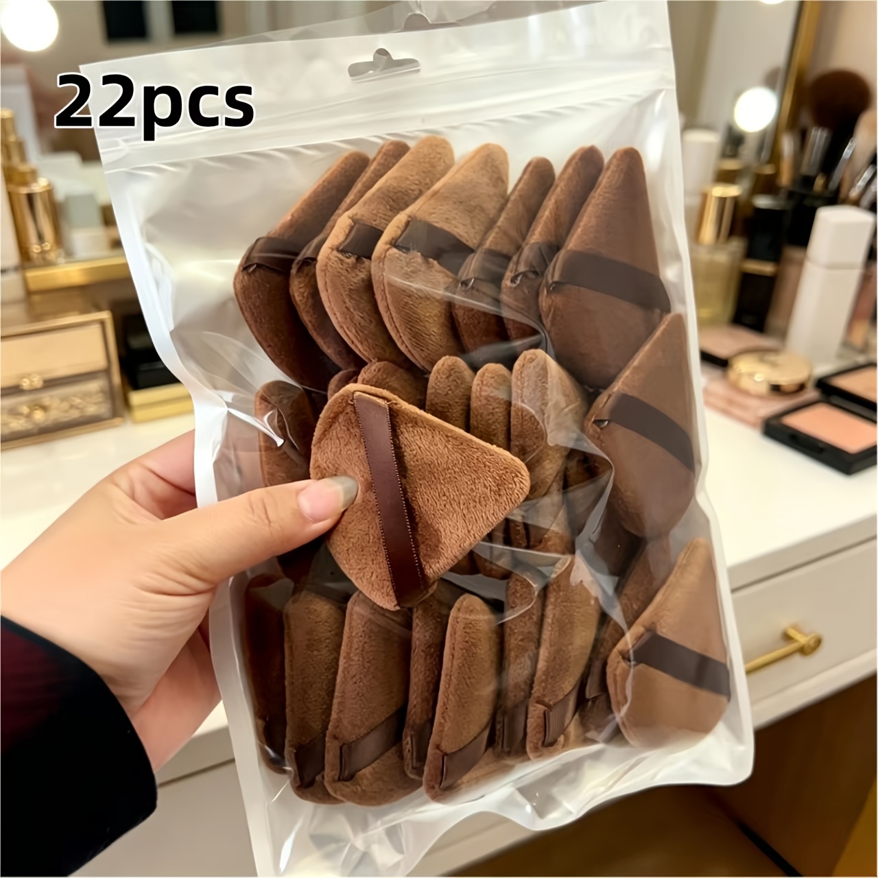 TEMU Ensemble de 22 éponges à Cosmétique, estompage du fond de teint, parfait pour les , crèmes et poudres, ultra-doux, œil et coin, convient à tous
