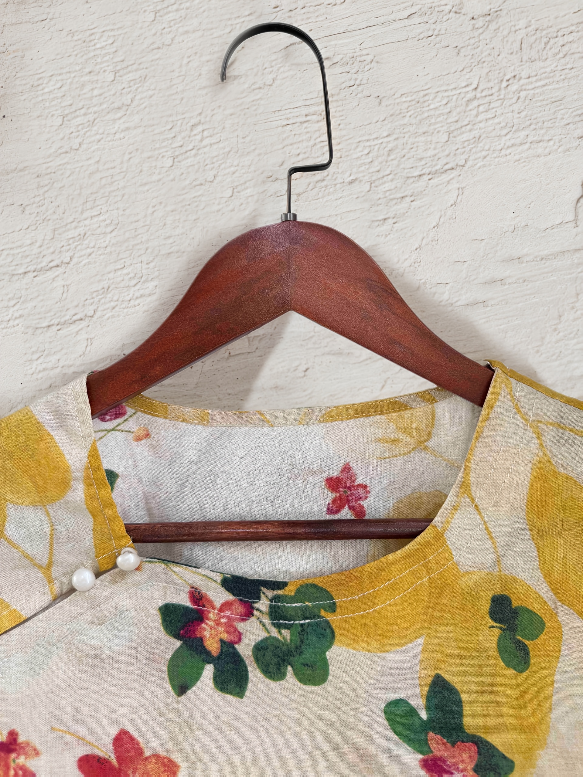 Women's Elegant Versatile Vintage Cheongsam Spring/Summer Short Sleeve Floral Print Dress