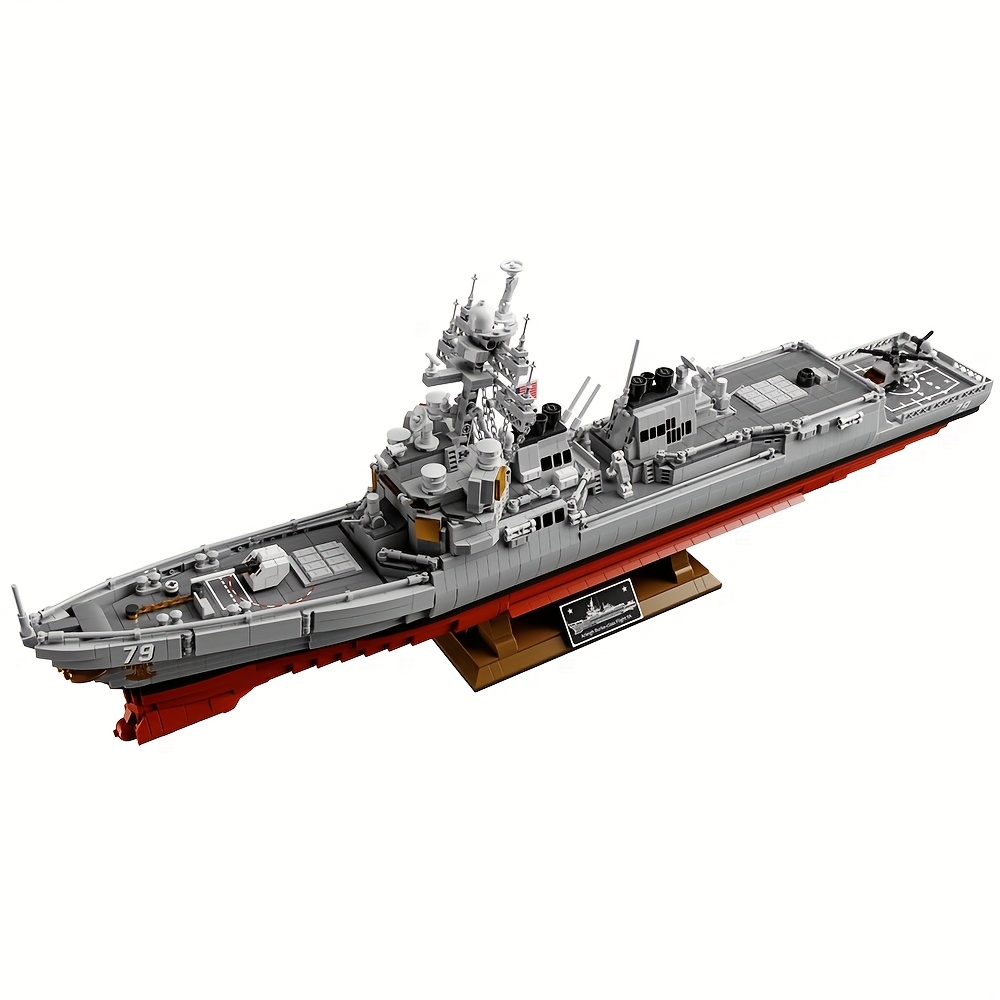 Image of 3601pcs Destroyer Building Block Model, 1:200 Scale Detailed Simulation Model, Assembly Collectible , Decorative Piece For Military Enthusiasts, Best Christmas And Birthday Gift M7021