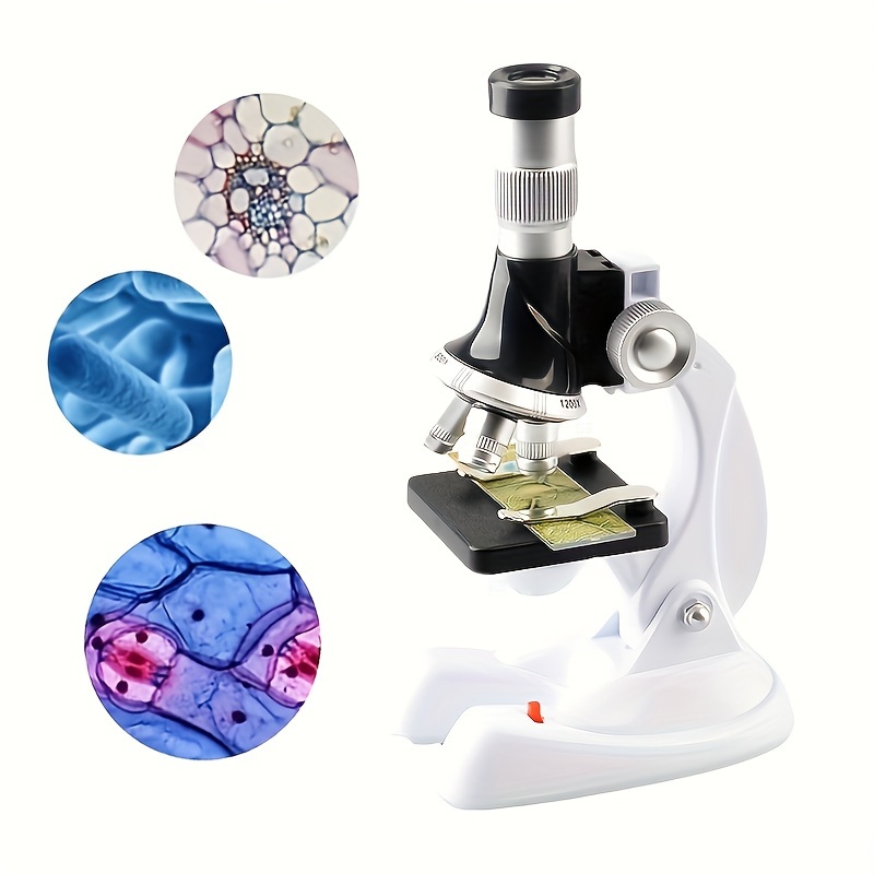 

High- Educational Microscope For - 1200x Magnification, Triple Levels (/600x/1200x), Includes Slides & Accessories, Science Exploration &