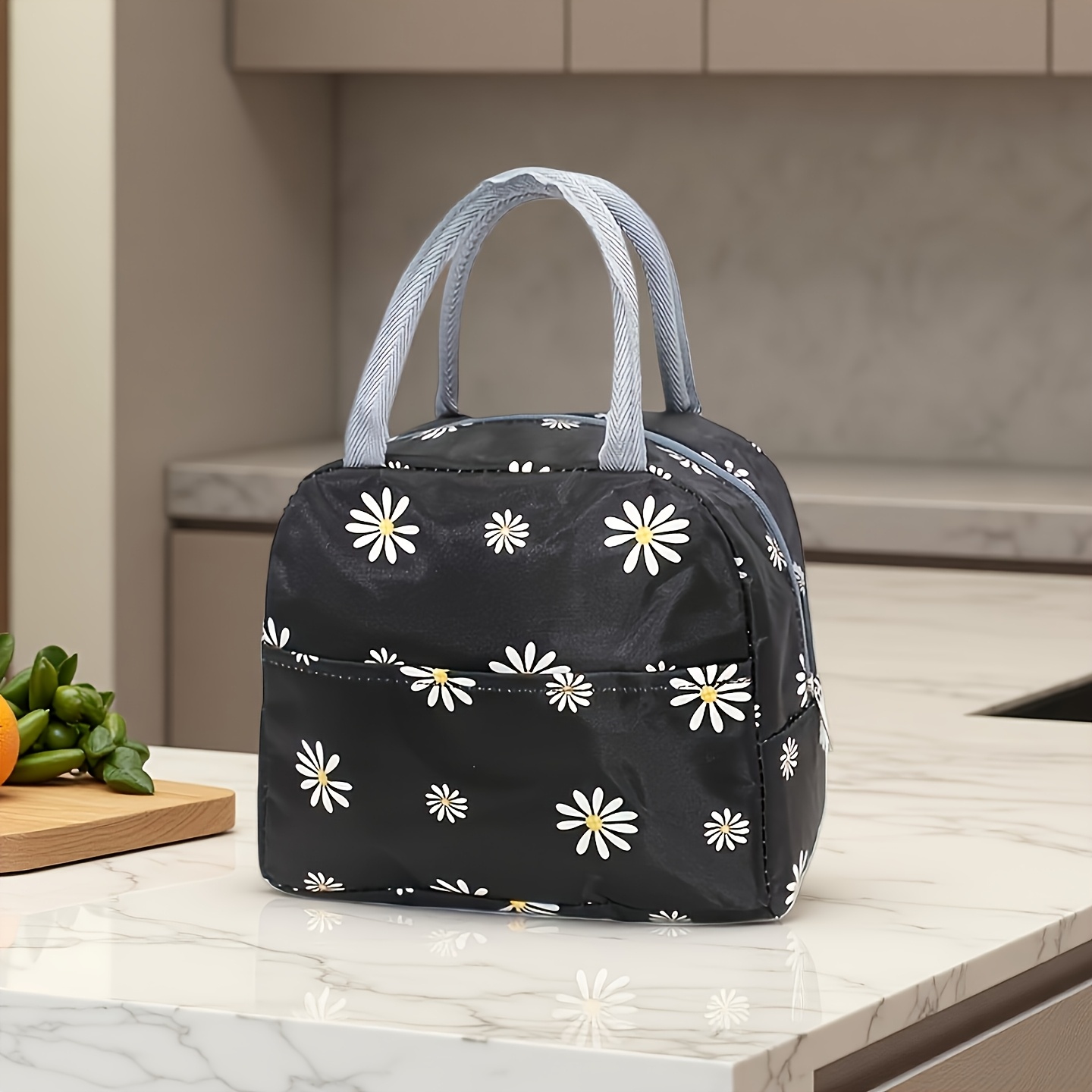 TEMU Sac à déjeuner isotherme en toile Oxford avec compatible - Convient pour , , - - Porte-boîte bento à rétention thermique contact alimentaire,