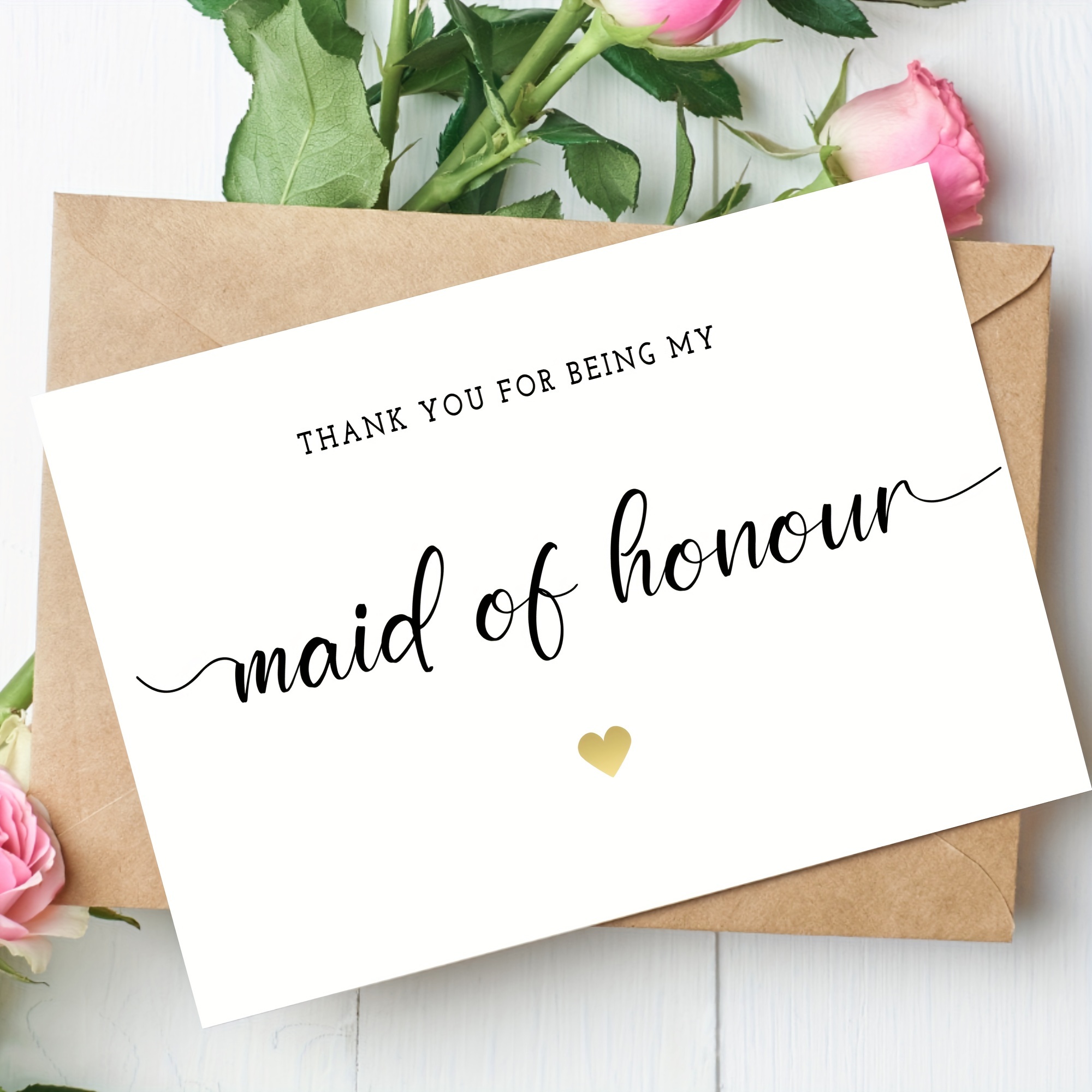 

1pc Thank You For Being My Maid Of Honour Card, Thank You Maid Of Honour Card, Thank You Card, Maid Of Honour Thank You Card