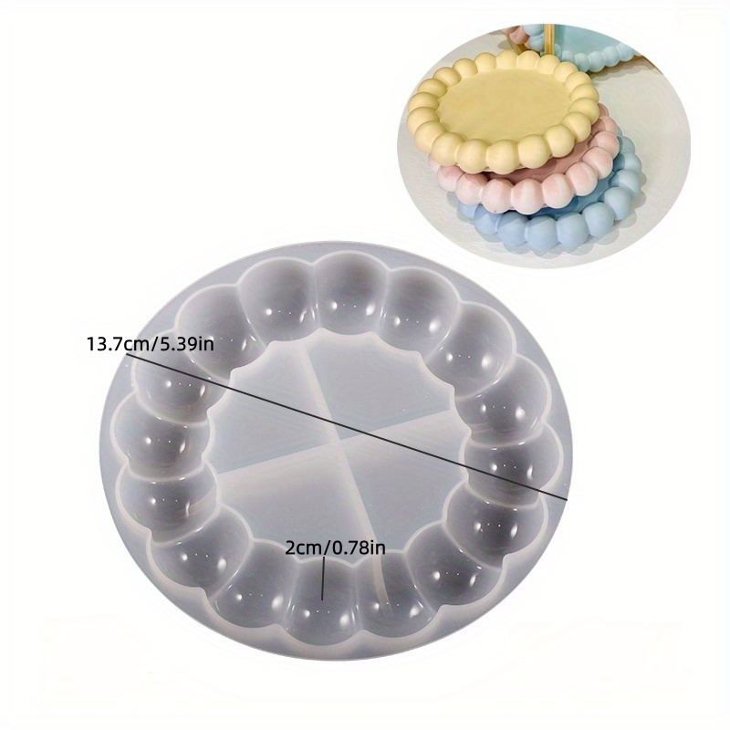 TEMU Large Round Bubble Resin/epoxy Plaster Silicone Mold - Diy Crafting Mold For Coasters, Plates, Jewelry Trays, Pottery & Clay Crafts | Reusable