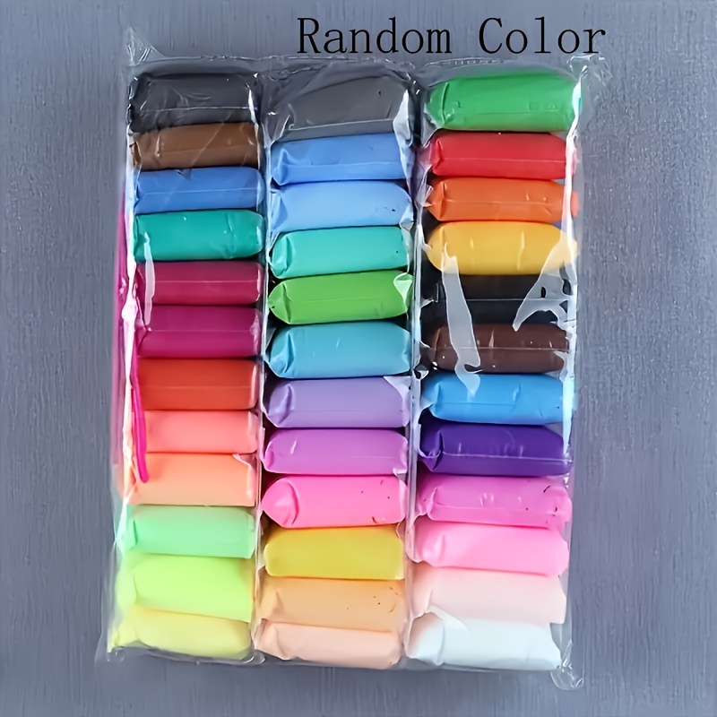 

12/24/36 Color Assorted Super Lightweight Kids Clay, Children's Handmade Space Clay, Easy Crafting Clay Bag, Set, Random Color, No , No Inlays, Toy & Game Category