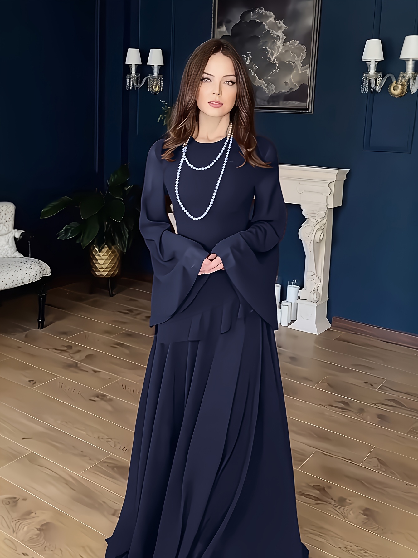 chinese dress ladies Amazon.com: Sexy Solid Square Neck Slim Fit Maxi Dress Flare Sleeve Ribbed  Knitted Long Dress Simple Tight A Line Elegant Dress: Clothing, Shoes &  Jewelry main image 0