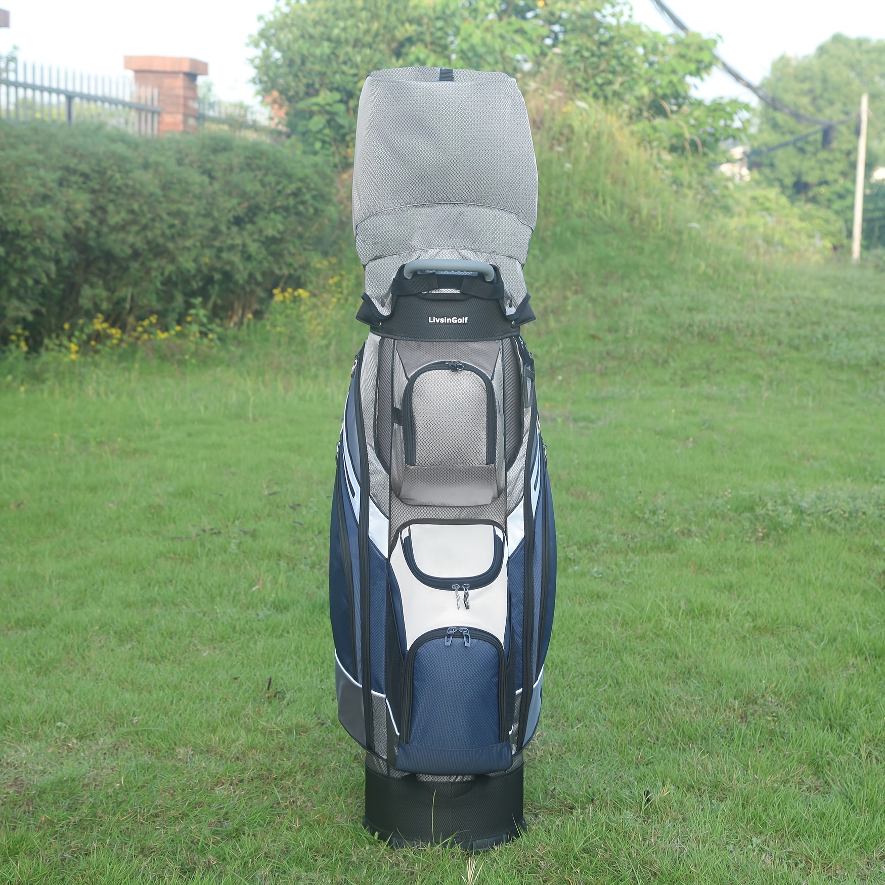 TEMU Sac de golf avec 14 séparateurs pleins long, mesurant 41,5 pouces de hauteur, conçu pour un transport silencieux