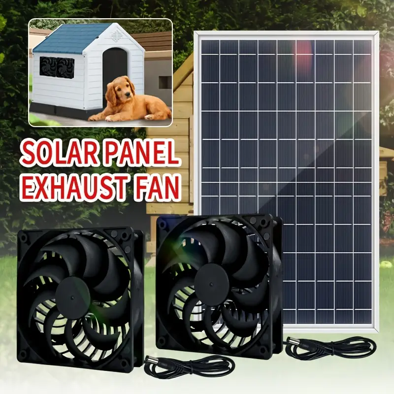 Ventola A Pannello Solare 15W - Kit Ventilazione Per Serra, Pollaio, Capannone | Portatile Ed Efficiente - Foto 3