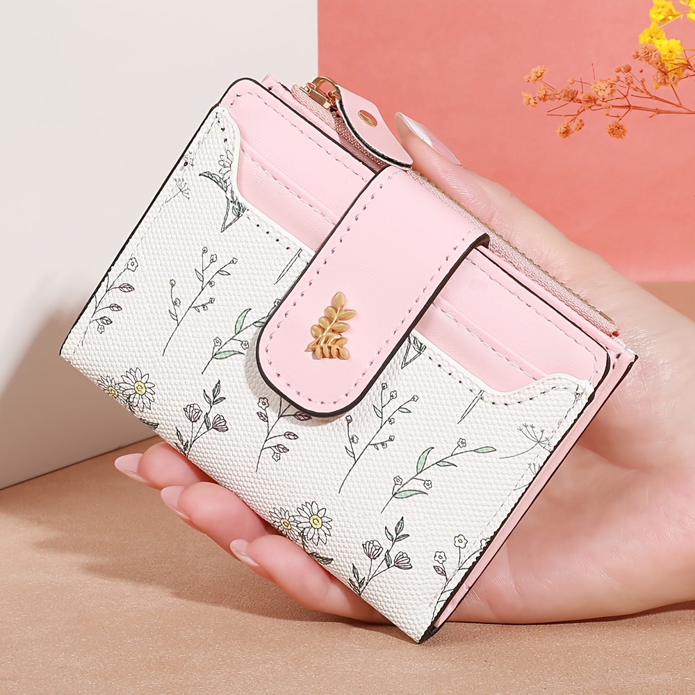 TEMU 1pc Fashionable Women's Small Wallet - , Clasp Closure, Ideal For Cards And