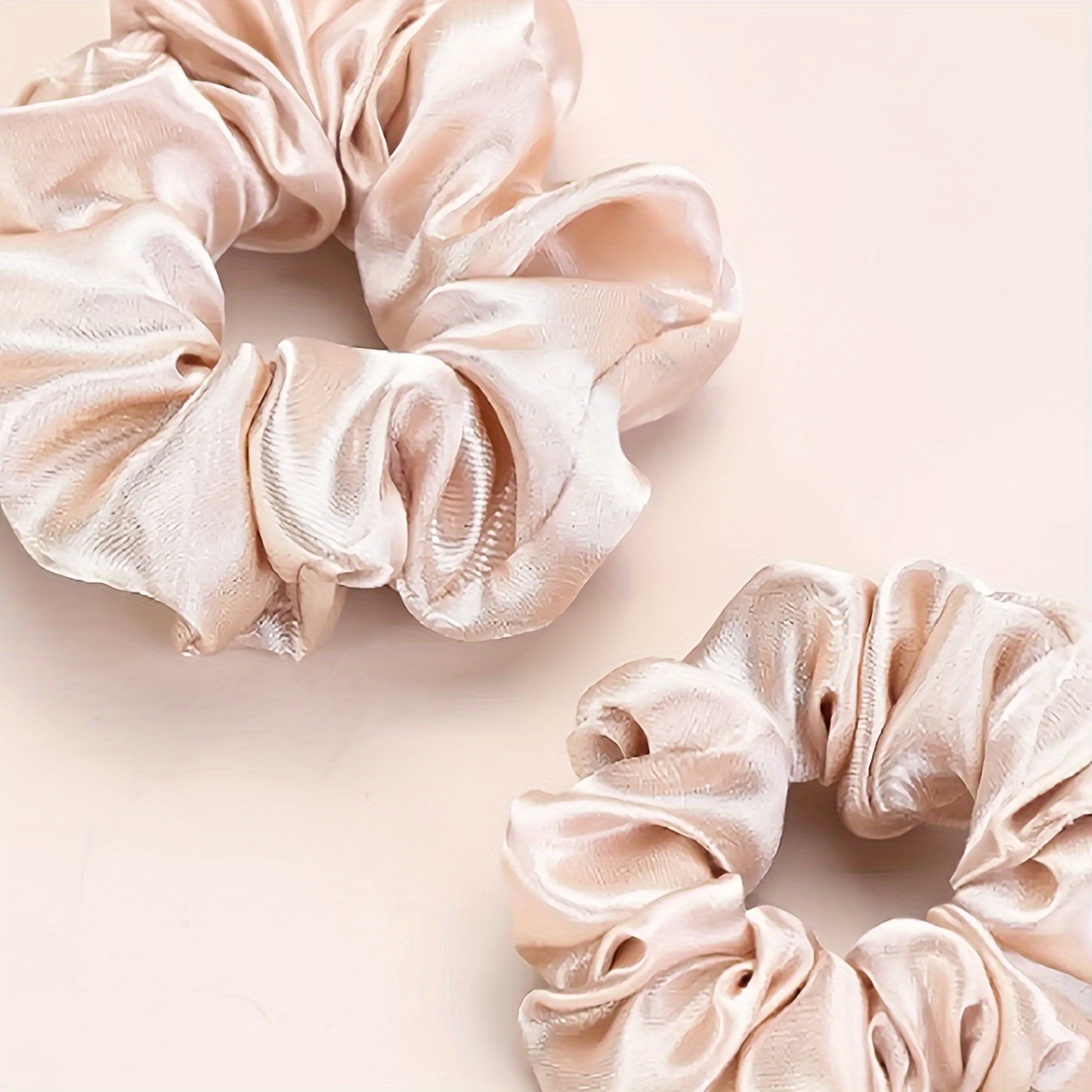 12Pcs Elegant Satin Hairband Set Solid Color Vintage Fabric