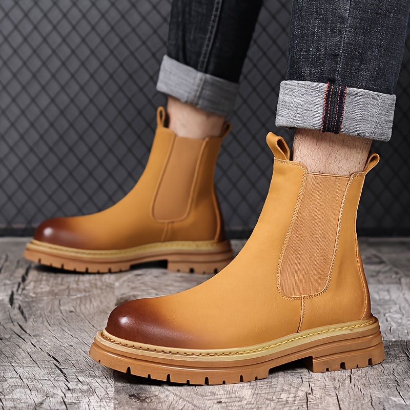 CEBU BC Thunder Chelsea-Arbeitsstiefel Für Herren – Weiche Zehenpartie, EVA-Sohle – Handgefertigt In León, Mexiko – In Braun, Größe 40 EU